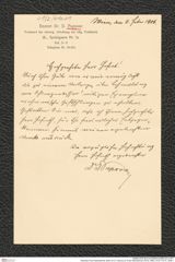 Nachlass Franz Steindachner, Brief von D. Pupovac an Franz Steindachner (02.02.1906), Inv.Nr. 410.01, Seite 1